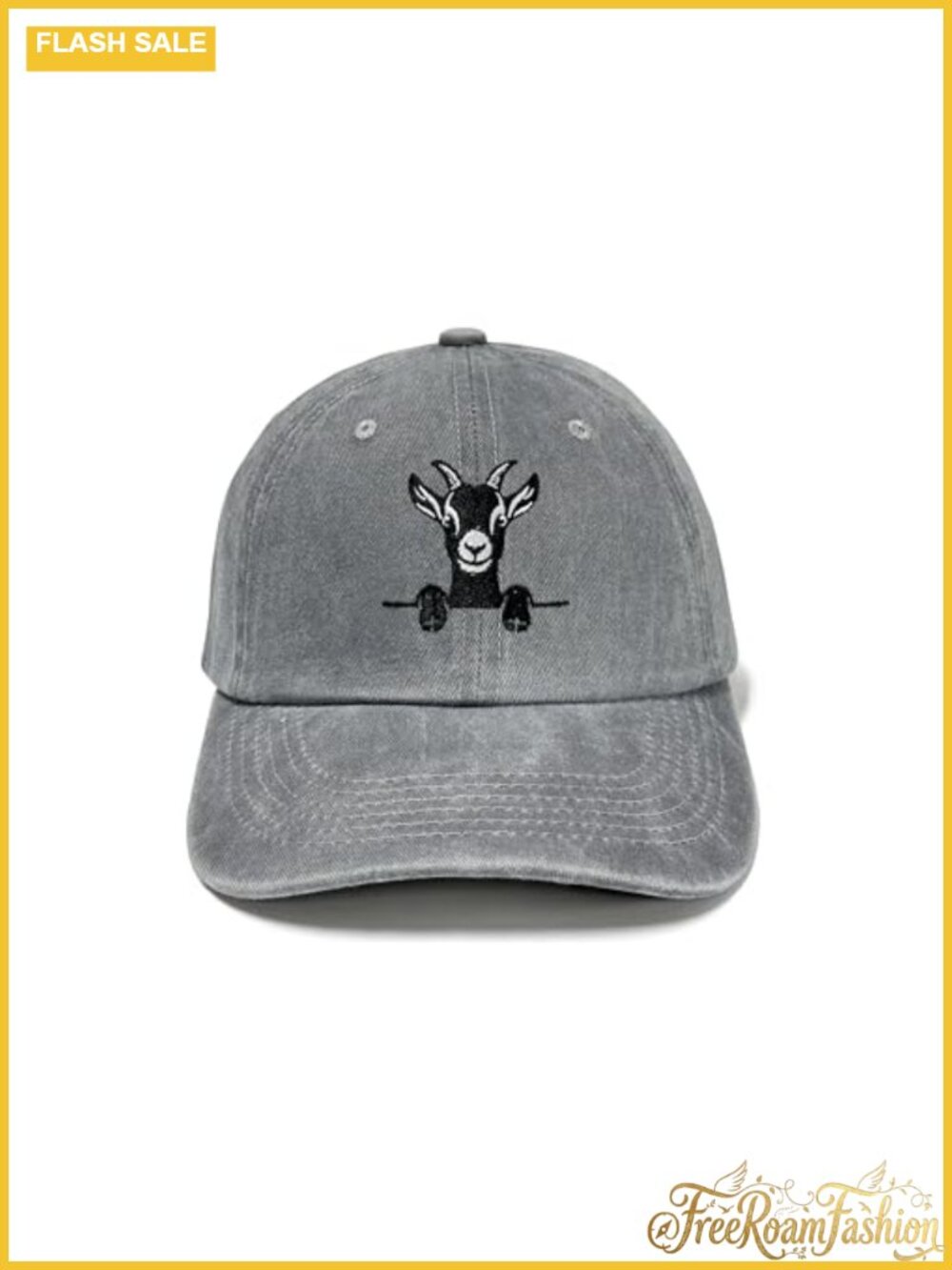Embroidered Farm Animal Baseball Cap Adjustable Cotton Twill Dad Hat